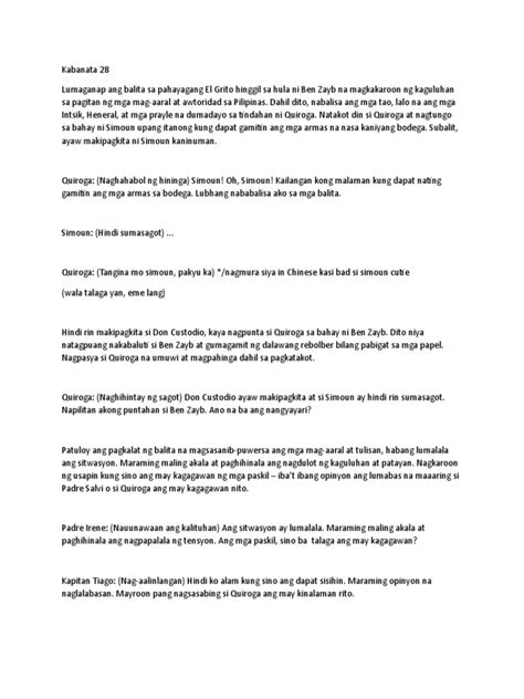 kabanata 28 el filibusterismo tauhan pdf|(PDF) EL FILIBUSTERISMO (Script: Kabanata: 1.